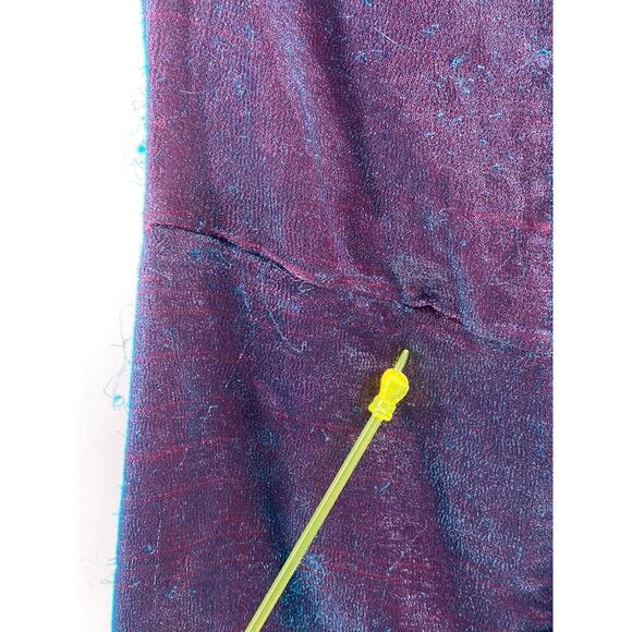 SIES MARJAN Women's Purple-Pink Iridescent Sheer Twist-Front Mini Dress SZ S - Picture 7 of 11